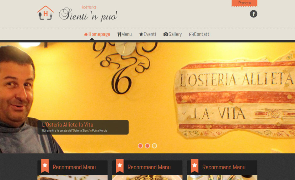 Sito web ristorante